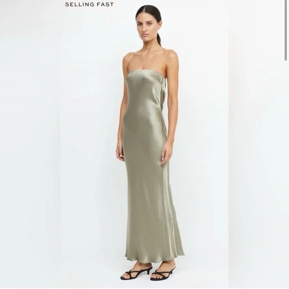 BEC + BRIDGE MOON DANCE strapless dress sage NWT - Picture 2 of 7
